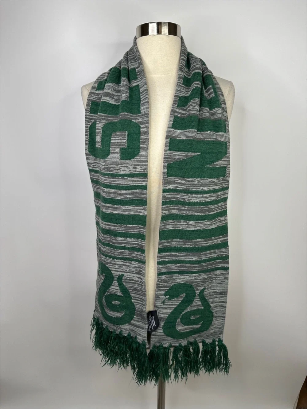 Harry Potter Slytherin Fringed Acrylic Scarf